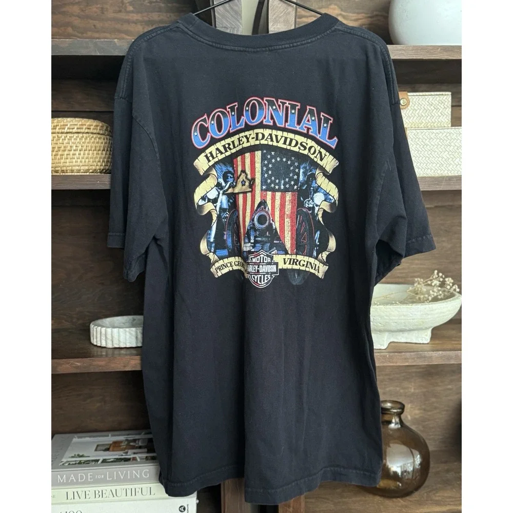 Harley-Davidson Men's T-Shirt Size XXL Prince George VA Colonial Graphic USA